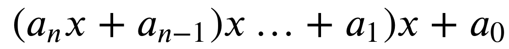 Factorized Polynomial avoiding exponentiation