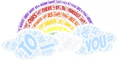 Stop words as a cloud